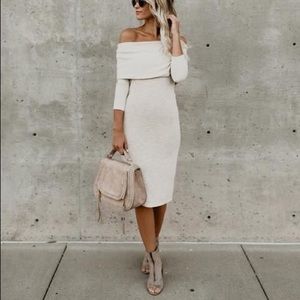 Vici Collection On2You Off The Shoulder Knit dress